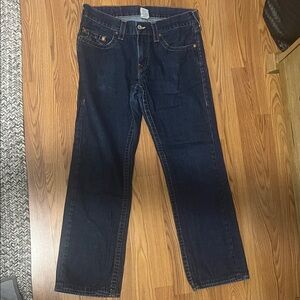True Religion Men's Deep Indigo Straight Jeans